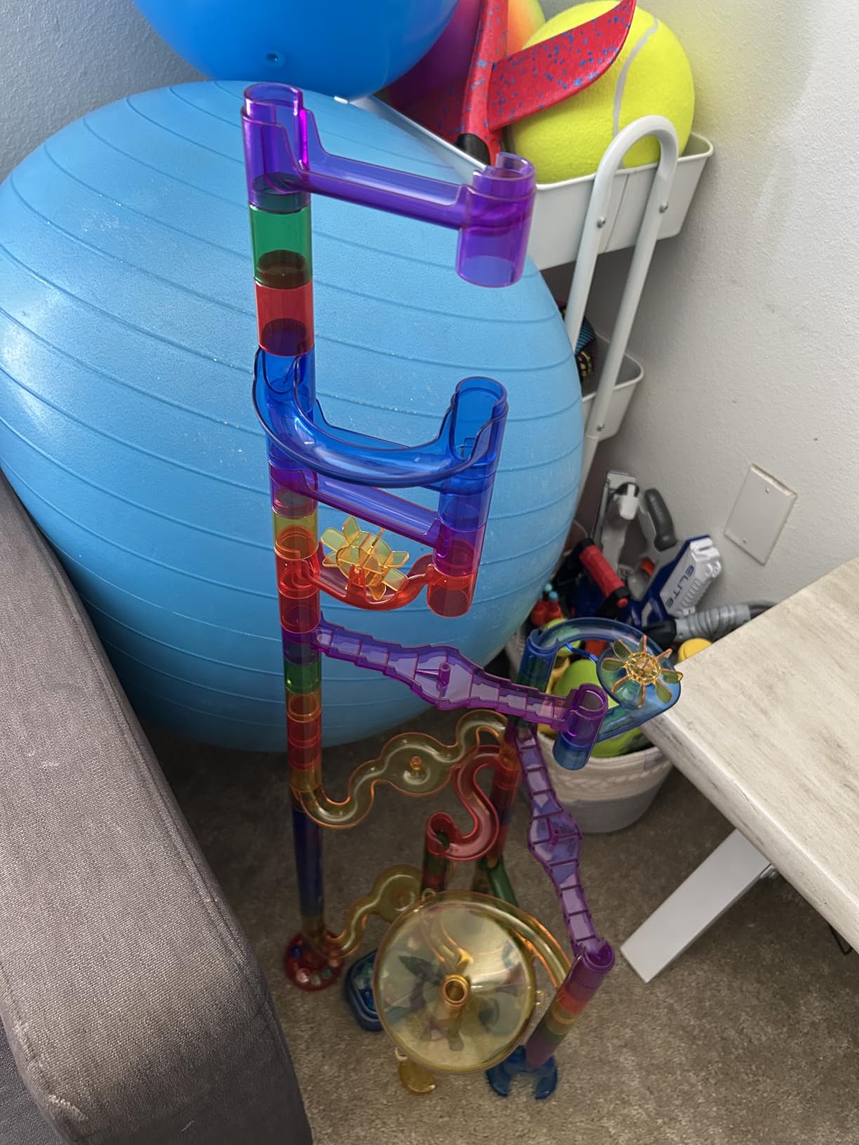 National Geographic Glow-in-the-Dark Marble Run for Kids Ages 8-12 | 15 Glow-in-the-Dark Glass Marbles, Storage Bag, Construction Toy, STEM Building Project customer photo 1