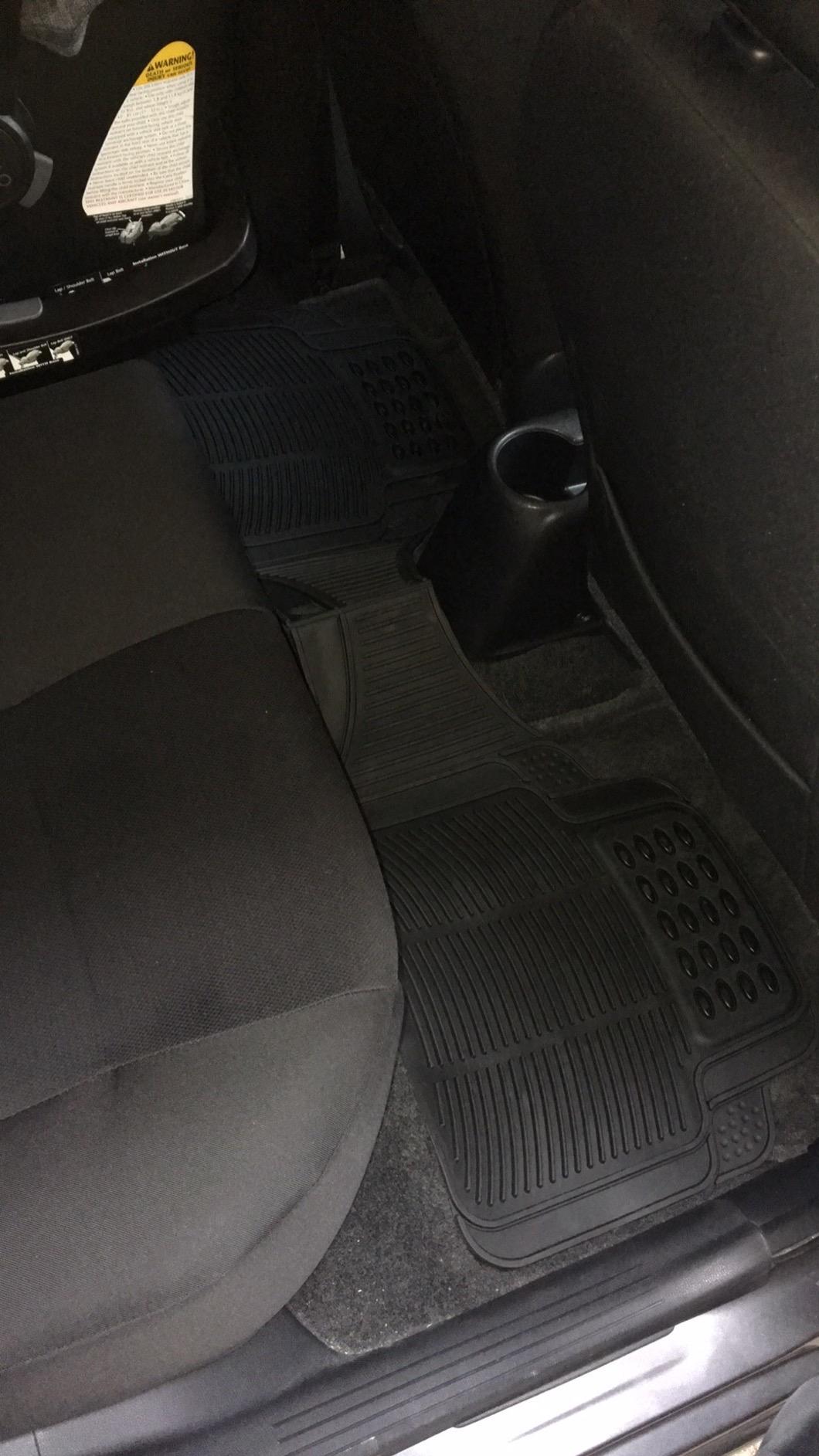 BDK ProLiner Car Floor Mats for Cars Trucks SUV, 3-Piece All-Weather Heavy Duty Rubber Liners with Universal Trimmable Fit, Durable Waterproof Vehicle Auto Floor Mats with Capture Ridges Black customer photo 1