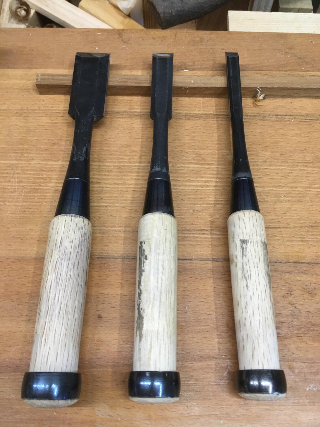 KAKURI Japanese Wood Chisel Set 3-Piece, Woodworking Bench Chisel Set | Oire Nomi for Mortise & Tenon Joinery, Fine Detail Work customer photo 2