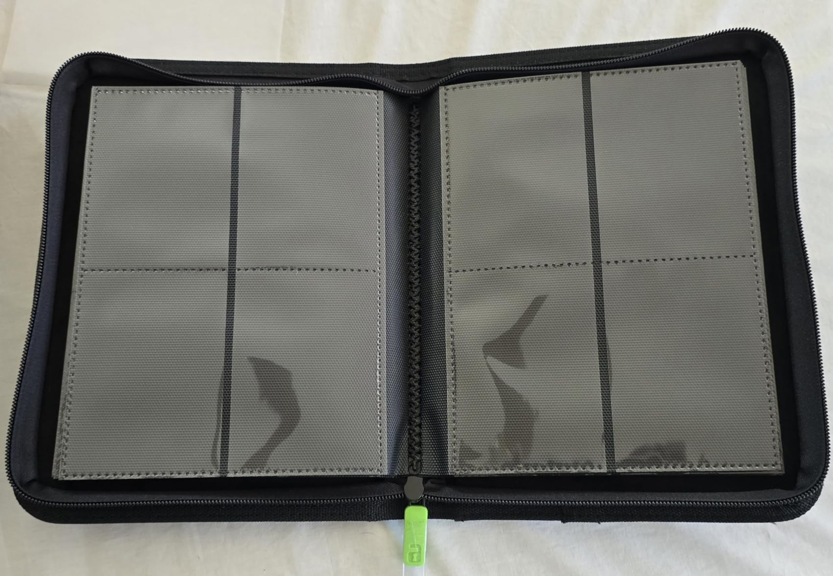 Vault X 4 Pocket Zip Trading Card Binder 160 Cards Exo-Tec (Black) | Holds 160 standard-size TCG cards in 20 side-loading 4-pocket pages. Padded, water-resistant Exo-Tec cover. customer photo 1