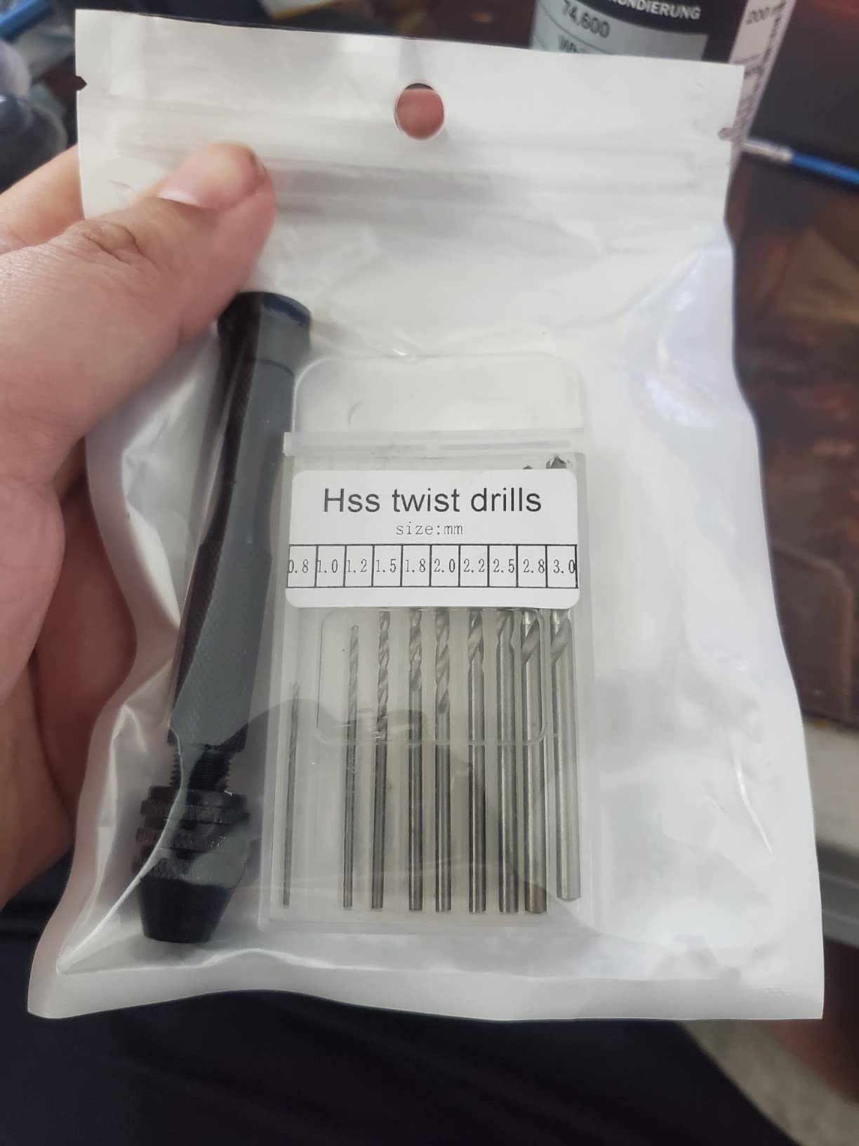 Professional Pin Vise Hand Drill Bits, Mini Twist Drill Bits Set (0.8-3.0mm) customer photo 2