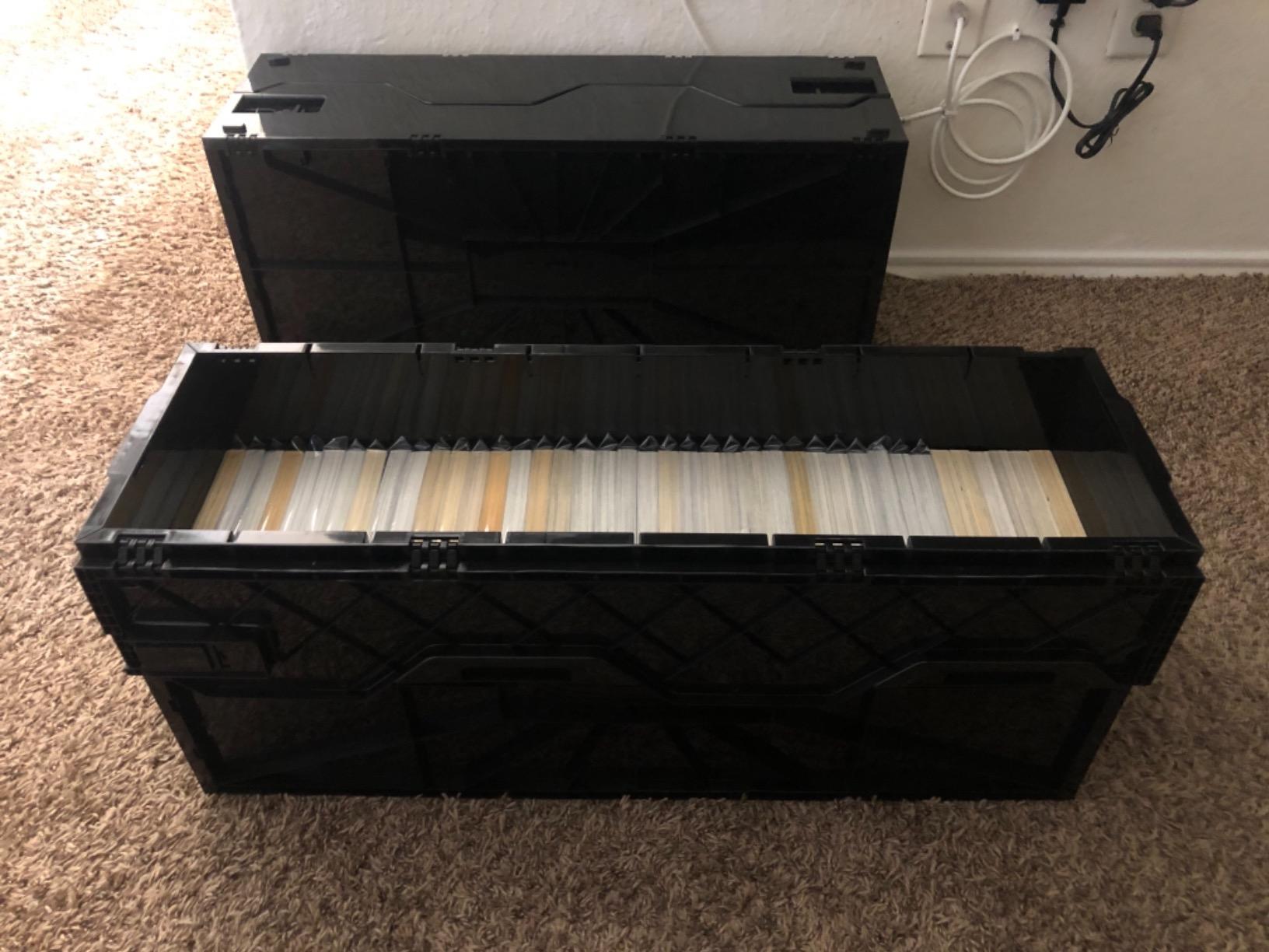 BCW Long Comic Book Bins, Holds 300 Comics Each, Stackable, Black, 1 Pack customer photo 2