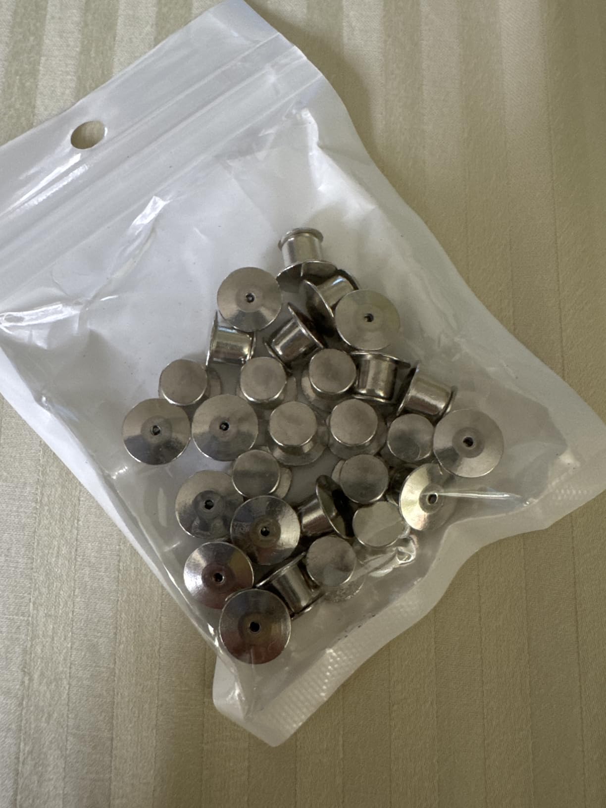 DECYOOL 30 Pieces Metal Pin Backs Locking Pin Keepers Locking Clasp customer photo 1
