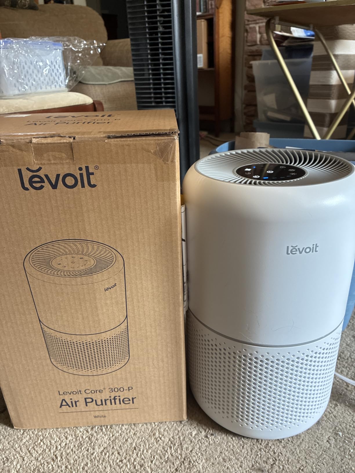LEVOIT Air Purifier for Home Allergies and Pets Hair Smokers in Bedroom, H13 True HEPA Filter, 24db Filtration System Cleaner Odor Eliminators, Remove 99.97% Dust Smoke Mold Pollen, Core 300, White customer photo 2