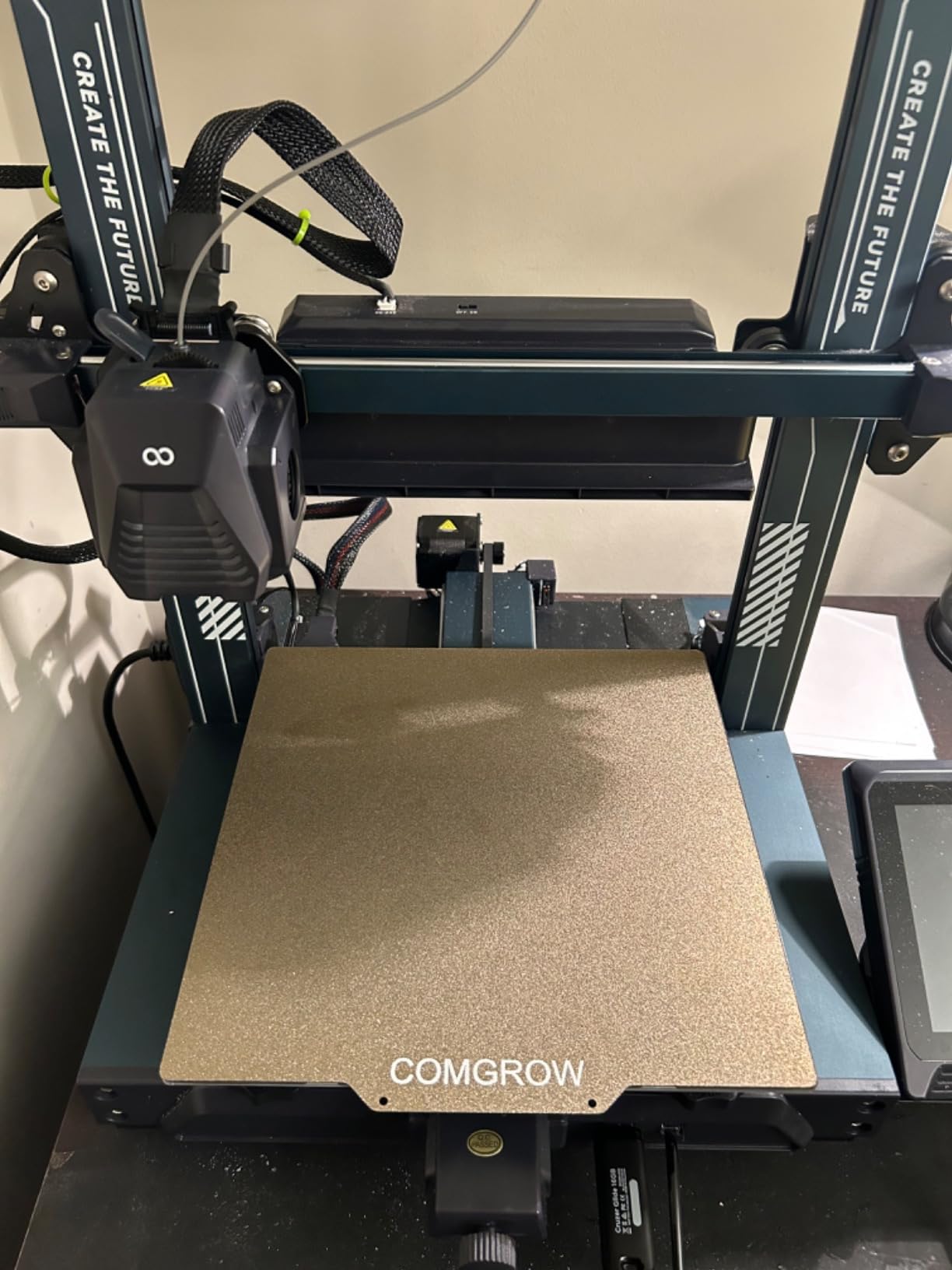 Comgrow PEI Sheet Magnetic Flexible Heated Bed, PEI Spring Steel 235x235mm for ELEGOO Neptune 3 Pro/4/Anycubic Kobra/Creality Ender 3/Ender 3 Pro/Ender 3 V2/3 V2 Neo/Ender 3 Neo/Adventurer 5M customer photo 1