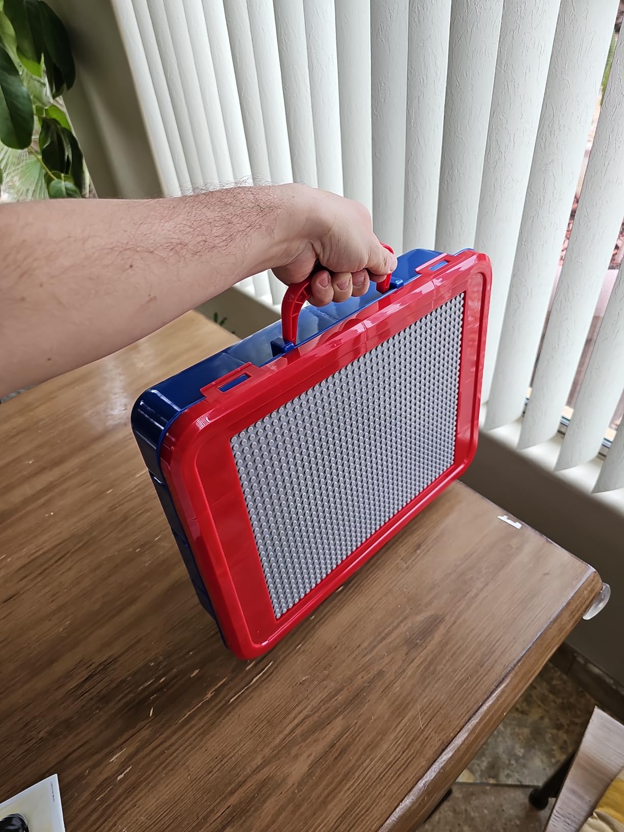 Brik-Kase 2.0 Travel, Building, Storage & Organizer Container Case with Building Plate Lid (Holds Approx 2000pcs) - Compatible With All Major Brands (Blue, Red & Gray) customer photo 1