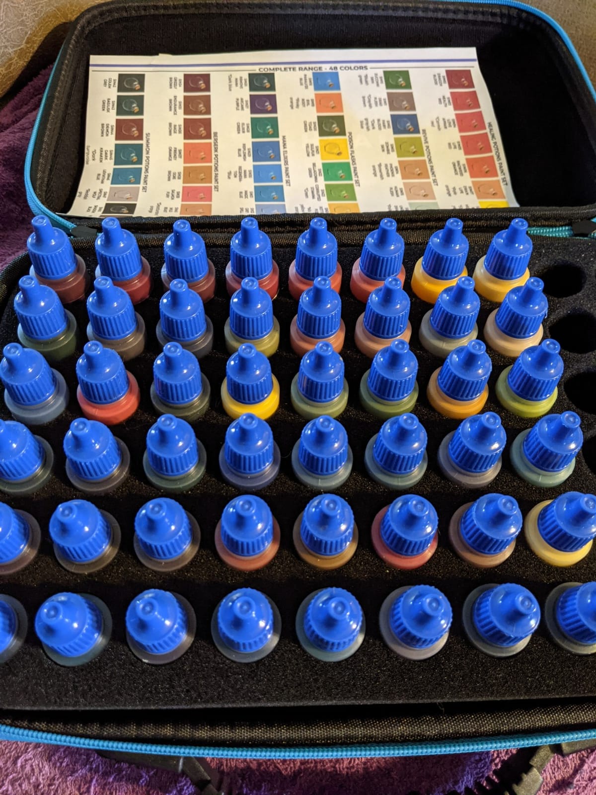 Pixiss Model Paint Storage Case Organizer Holder Tray for Round Top Hobby Brands - 60 Slots With 6 Fine Detail Miniatures Brushes customer photo 2
