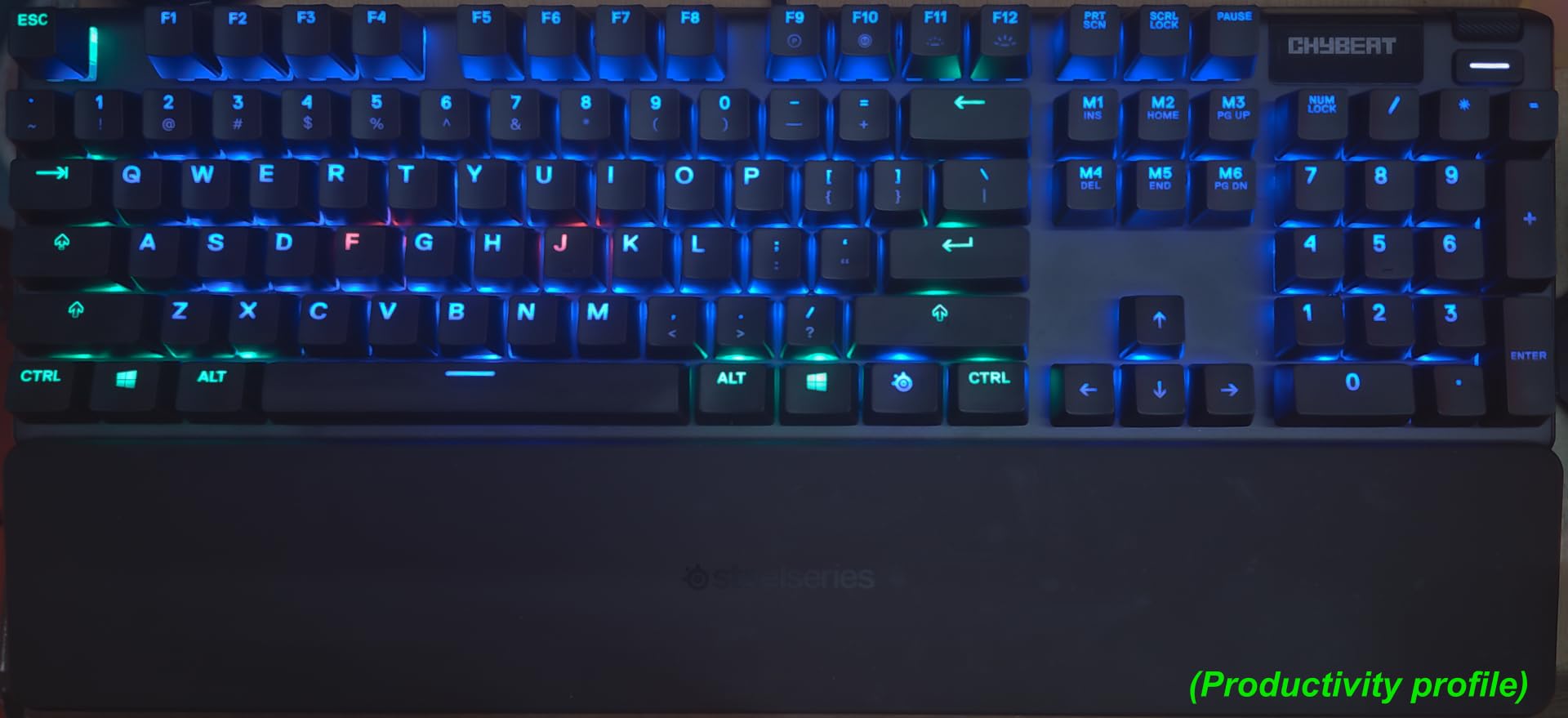 SteelSeries USB Apex 5 Hybrid Mechanical Gaming Keyboard - Per-Key RGB Illumination - Aircraft Grade Aluminum Alloy Frame - OLED Smart Display (Hybrid Blue Switch) customer photo 1