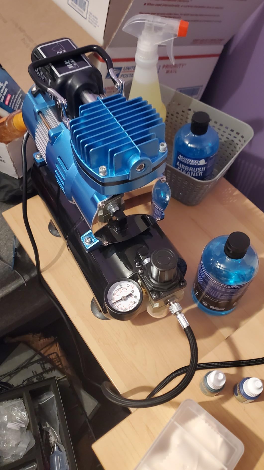 Master Airbrush 1/5 HP Cool Runner II Dual Fan Tank Air Compressor Kit | TC-326T - Professional Single-Piston with 2 Cooling Fans, Runs Longer Without Overheating - Regulator Water Trap, Holder customer photo 2