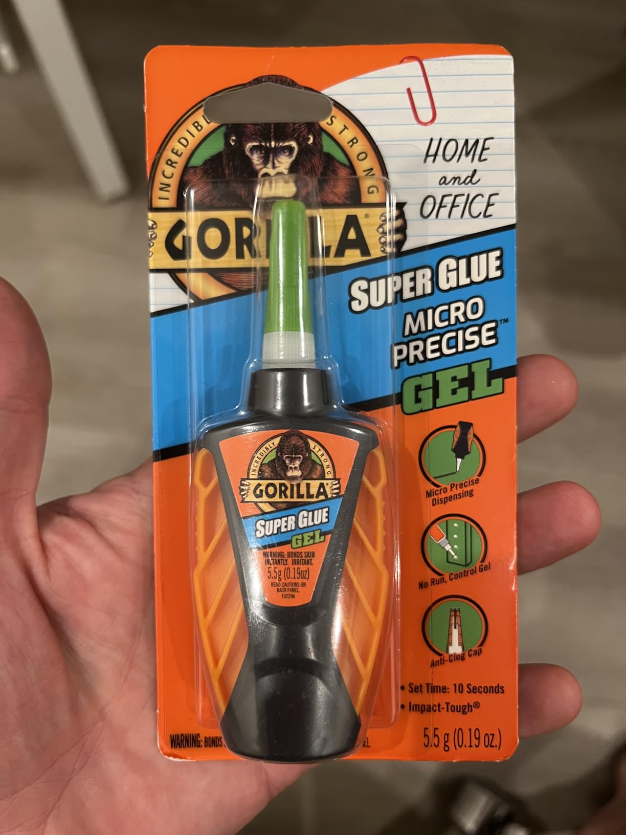 Gorilla Super Glue Gel XL, Clear 25g, 1-Pack, Fast Setting, No Drip | Control for Precise All Purpose Repairs, Anti Clog Cap, Bonds Wood Metal Plastic Glass Ceramic, Impact Tough Formula customer photo 1
