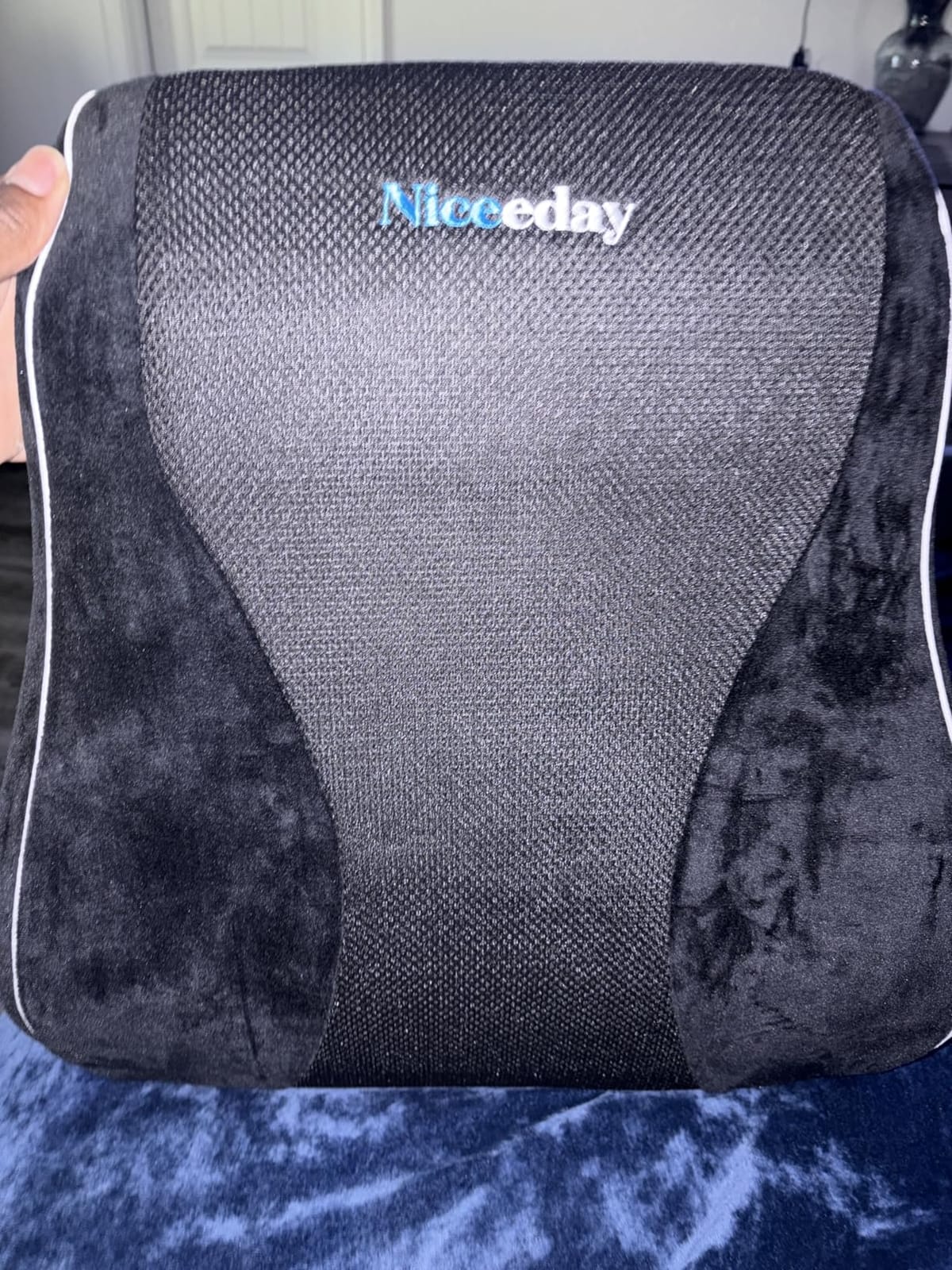 Niceeday Lumbar Support Pillow for Office Chair Car Back Support Pillow, Memory Foam Gaming Chair Desk Chair Back Cushion for Lower Back Pain Relief, Ergonomic Back Rest,Office Home Essentials customer photo 2
