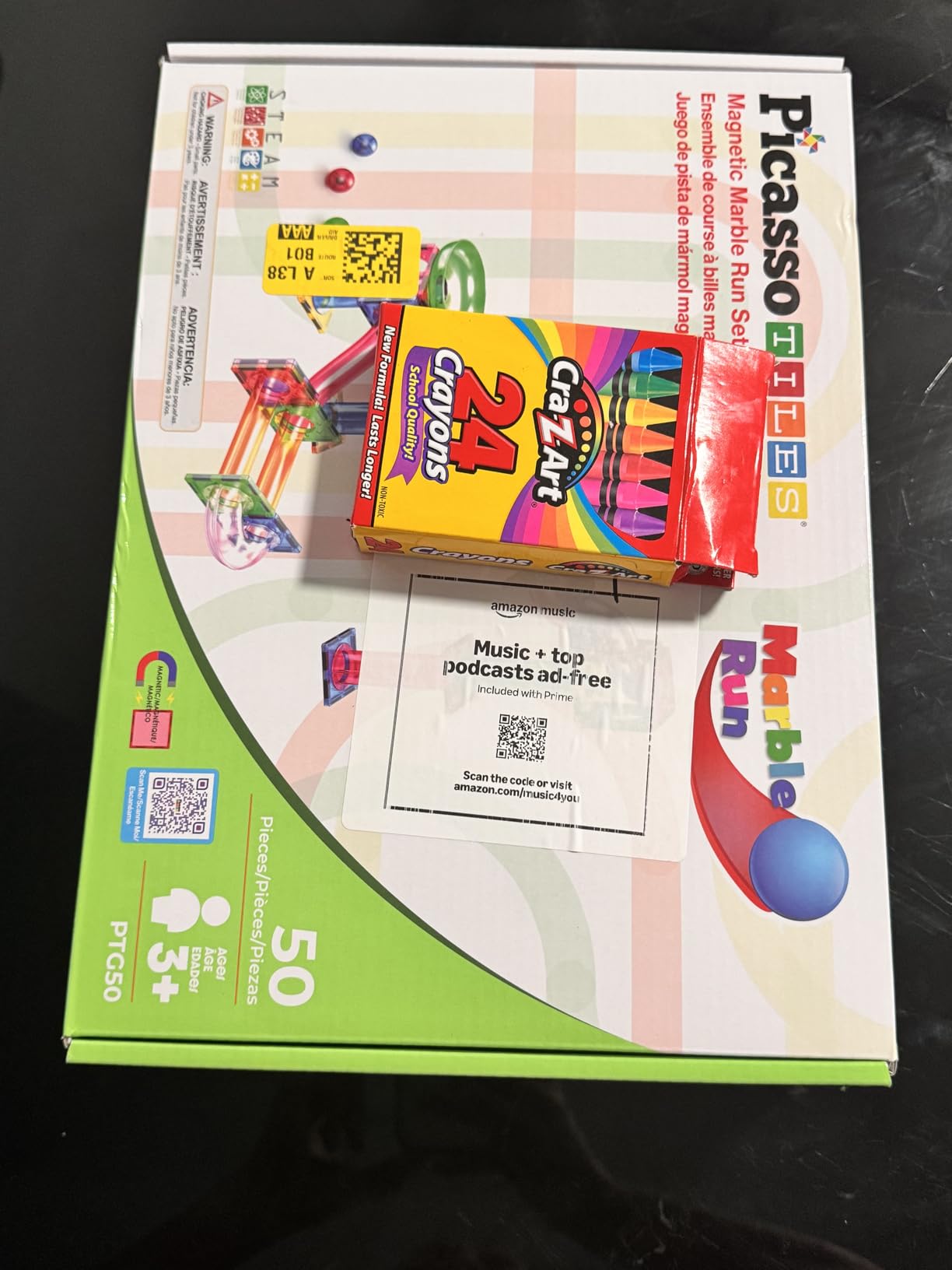 PicassoTiles 50 Piece Magnetic Marble Run Toy STEM Educational Building Set customer photo 2