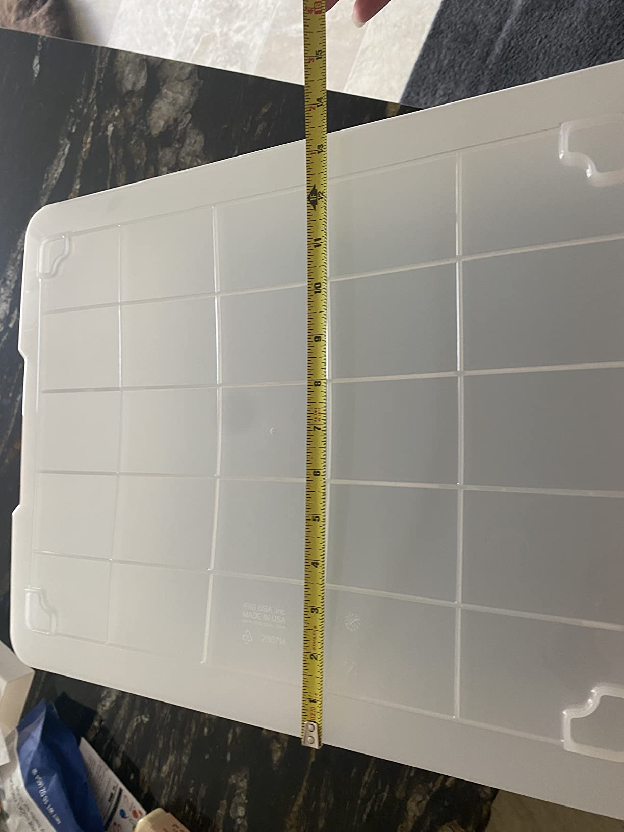 WeatherPro Storage Bins with Lids, 47 Qt, Gasket Seal, 2 Pack | Airtight gasket helps protect clothing, shoes, crafts, keepsakes, and household supplies from moisture and dust. customer photo 1