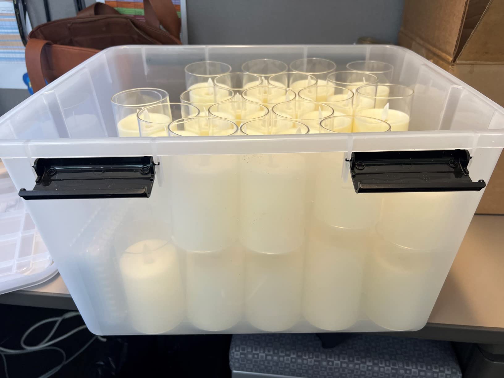 WeatherPro Storage Bins with Lids, 47 Qt, Gasket Seal, 2 Pack | Airtight gasket helps protect clothing, shoes, crafts, keepsakes, and household supplies from moisture and dust. customer photo 2
