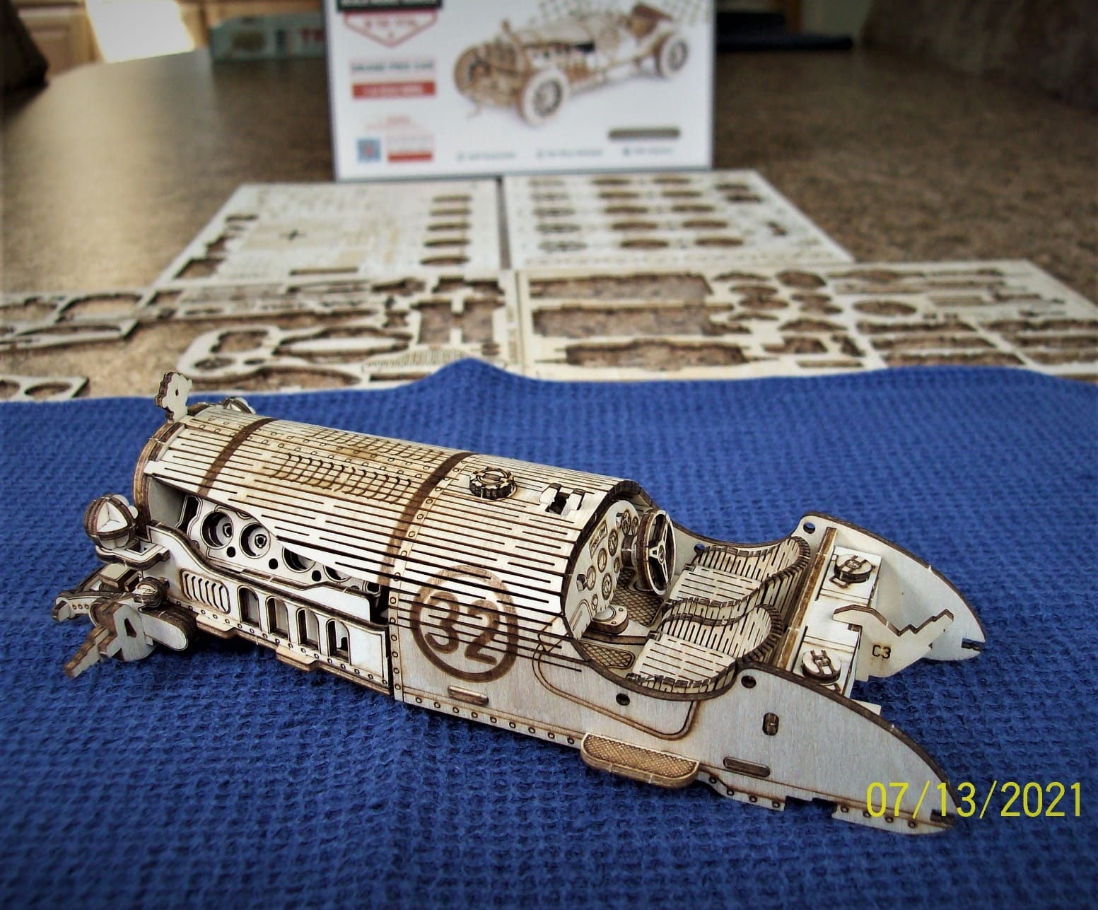 ROKR 3D Wooden Puzzle for Adults-Mechanical Car Model Kits-Brain Teaser Puzzles-Vehicle Building Kits-Unique Gift for Adults on Birthday/Christmas Day(1:16 Scale)(MC401-Grand Prix Car) customer photo 1