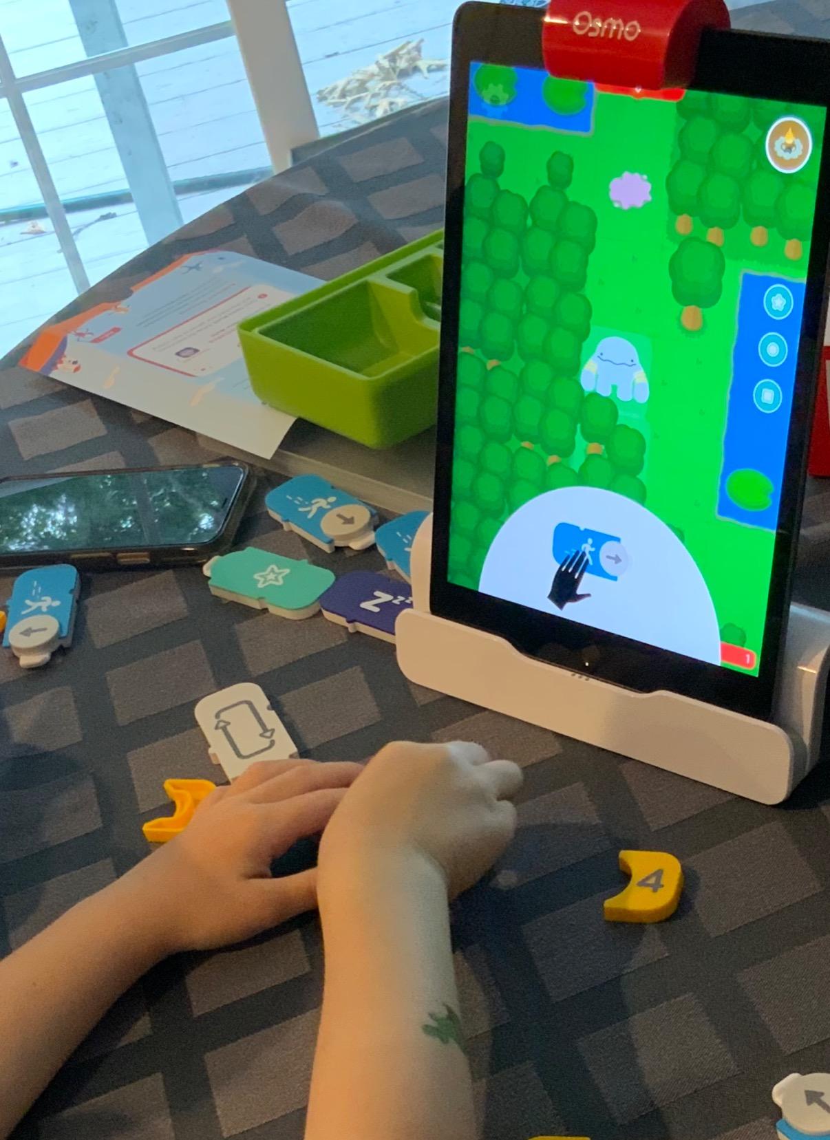 Osmo Coding Kit, Ages 5-10+, Coding for Kids, Learn to Code, STEM, iPad | Includes Osmo iPad base + 3 games teaching real coding logic, sequencing & problem-solving through hands-on puzzle play customer photo 1