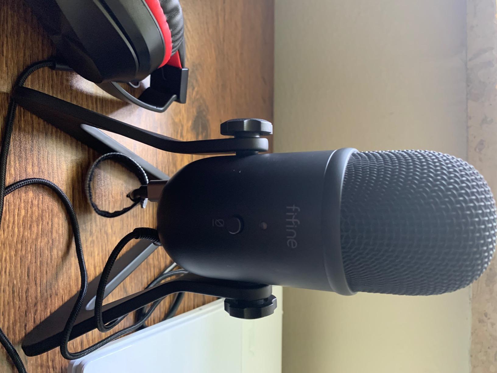 FIFINE K678 USB Podcast Microphone for Recording Streaming | Condenser Computer Mic for PC Mac, Headphone Output & Volume Control, Mic Gain Control, Mute Button, Vocal, YouTube, Gaming customer photo 2