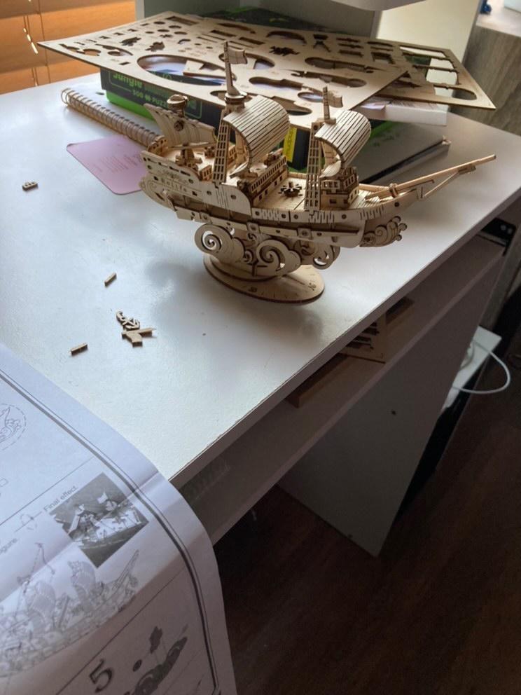 Rolife 3D Wooden Puzzles Model Kit for Adults to Build, Wooden Model Ship Series Sailing Ship Building Model Kit, DIY Crafts customer photo 1