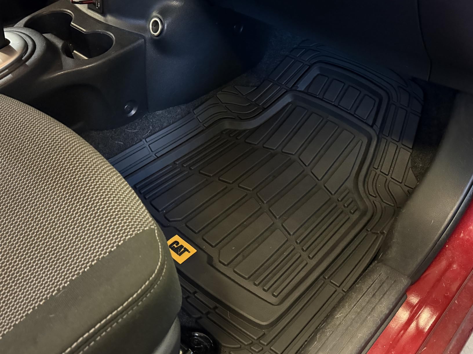 CAT® ToughRide™ Heavy-Duty 4 Piece Black Floor Mats for Cars - Trim to Fit All-Weather Rubber Car Mats Full Set - Truck Mats & Cars Floor Mats - Interior Accessories for SUVs & Car Rug Protection customer photo 2
