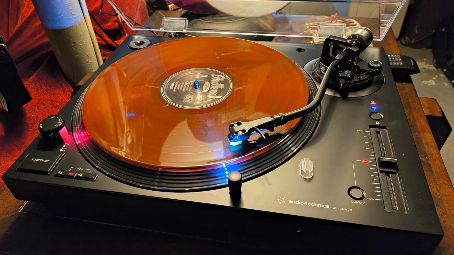 Audio-Technica AT-LP120XBT-USB-BK Wireless Direct-Drive Turntable (Analog, Wireless & USB), Fully Manual, 3 Speed, Convert Vinyl to Digital, Built-in Pre-Amp, Black customer photo 1