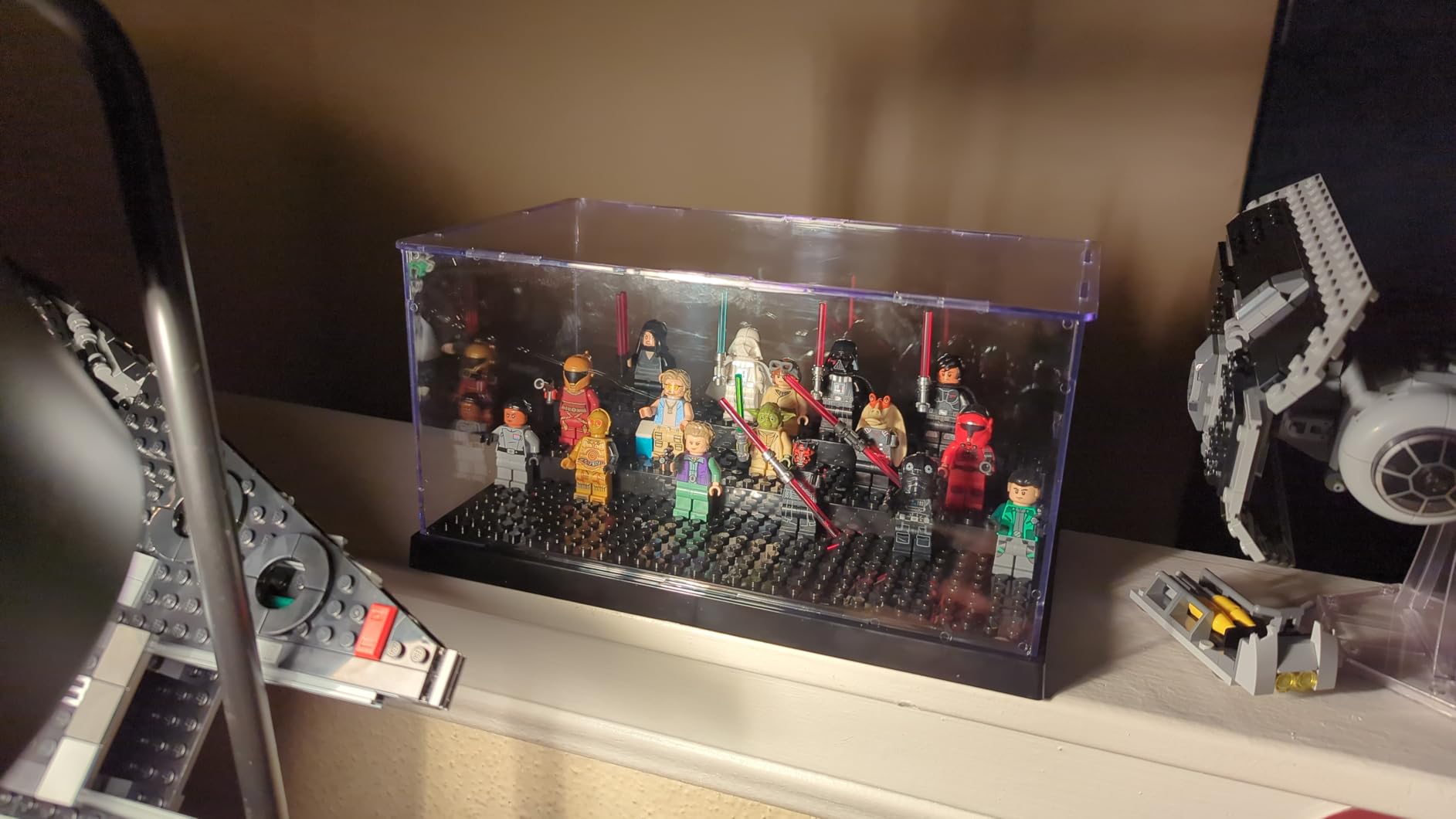 Minifigure Display Case for LEGO, 3-Tier Acrylic Dustproof, Black - Holds 35 Minifigures, Stackable, Desk Display customer photo 1
