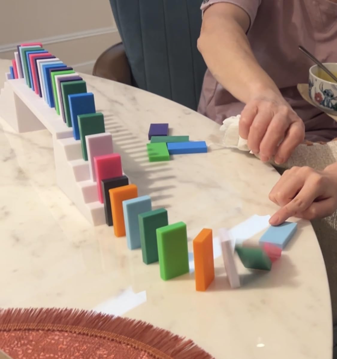 Spin Master Games H5 Domino Creations 100-Piece Neon Dominoes Set for Kids customer photo 1