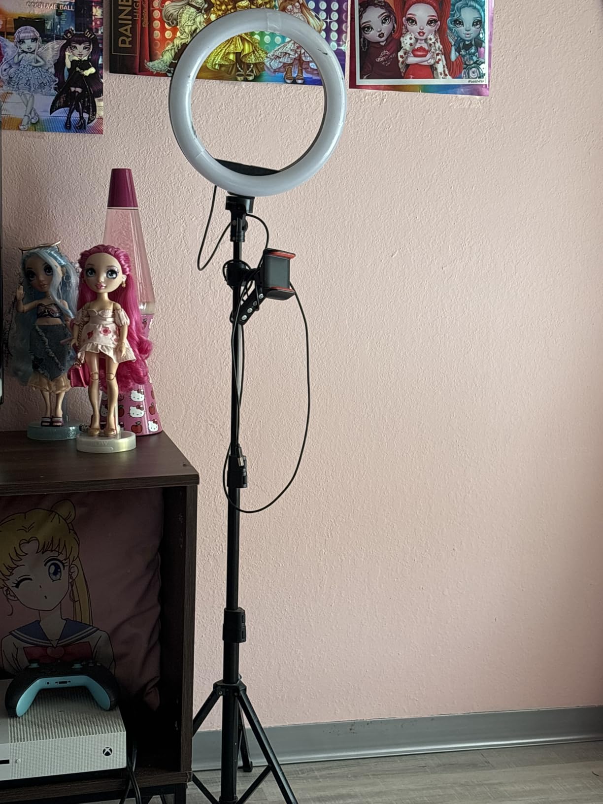 UBeesize 12'' LED Ring Light with 62'' Tripod Stand, Selfie Ring Light for Video Recording, Live Streaming, TikTok & YouTube, Compatible with iPhone & Android (Black) customer photo 1