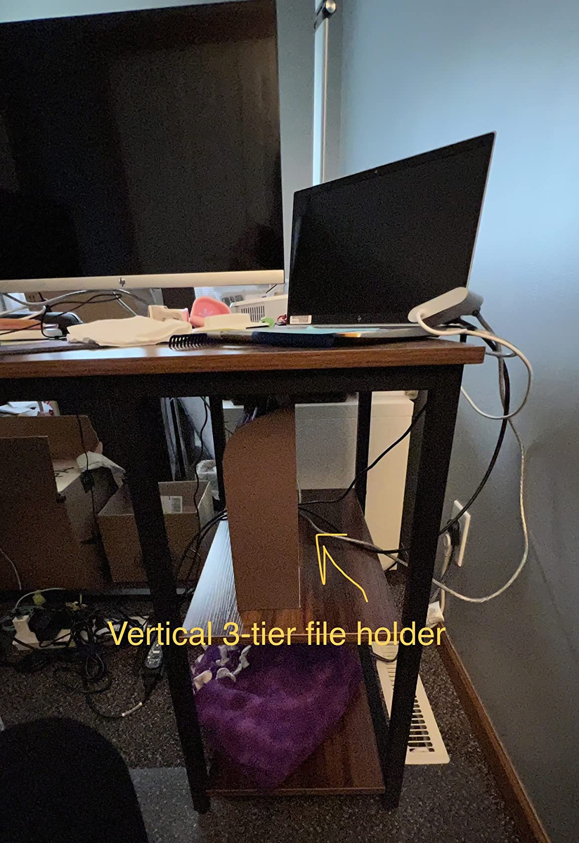Elephance Large L-Shaped Computer Desk with Shelves, Corner Desk, Home Office Writing Workstation, Gaming Desk PC Laptop Table with Storage | 55