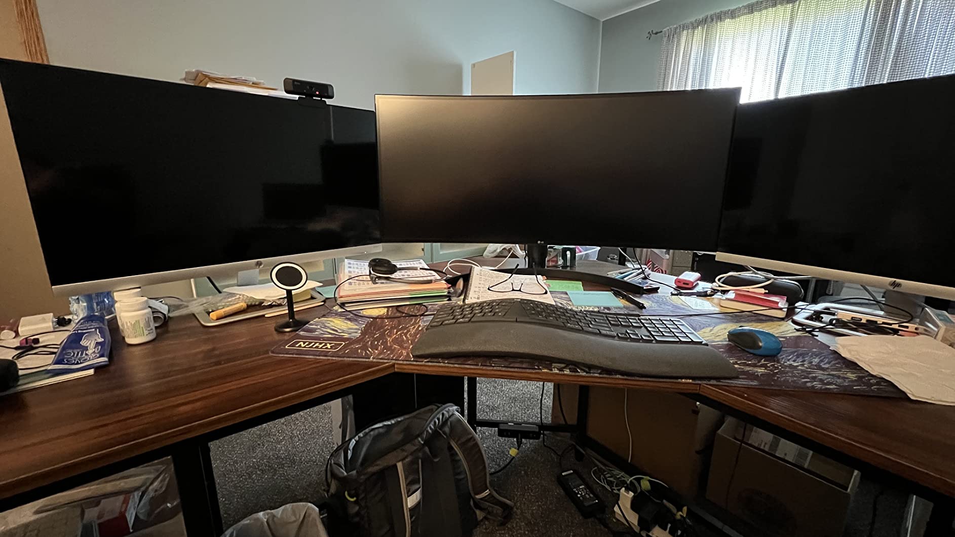Elephance Large L-Shaped Computer Desk with Shelves, Corner Desk, Home Office Writing Workstation, Gaming Desk PC Laptop Table with Storage | 55