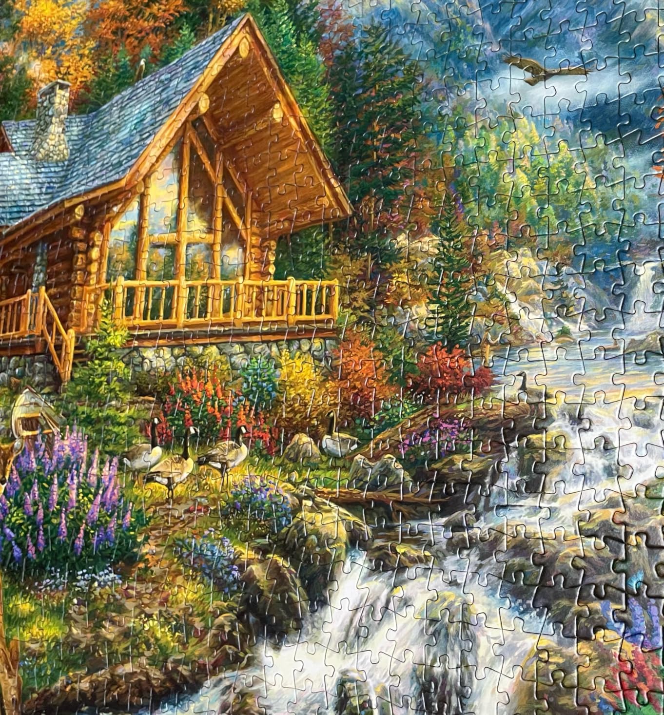 Buffalo Games - Alpine Serenity - 1000 Piece Jigsaw Puzzle for Adults | Art by Chuck Pinson, Made in USA, Recycled Board, Finished Size 26.75 x 19.75 in, Includes Poster, Giftable, Frameable Art customer photo 1