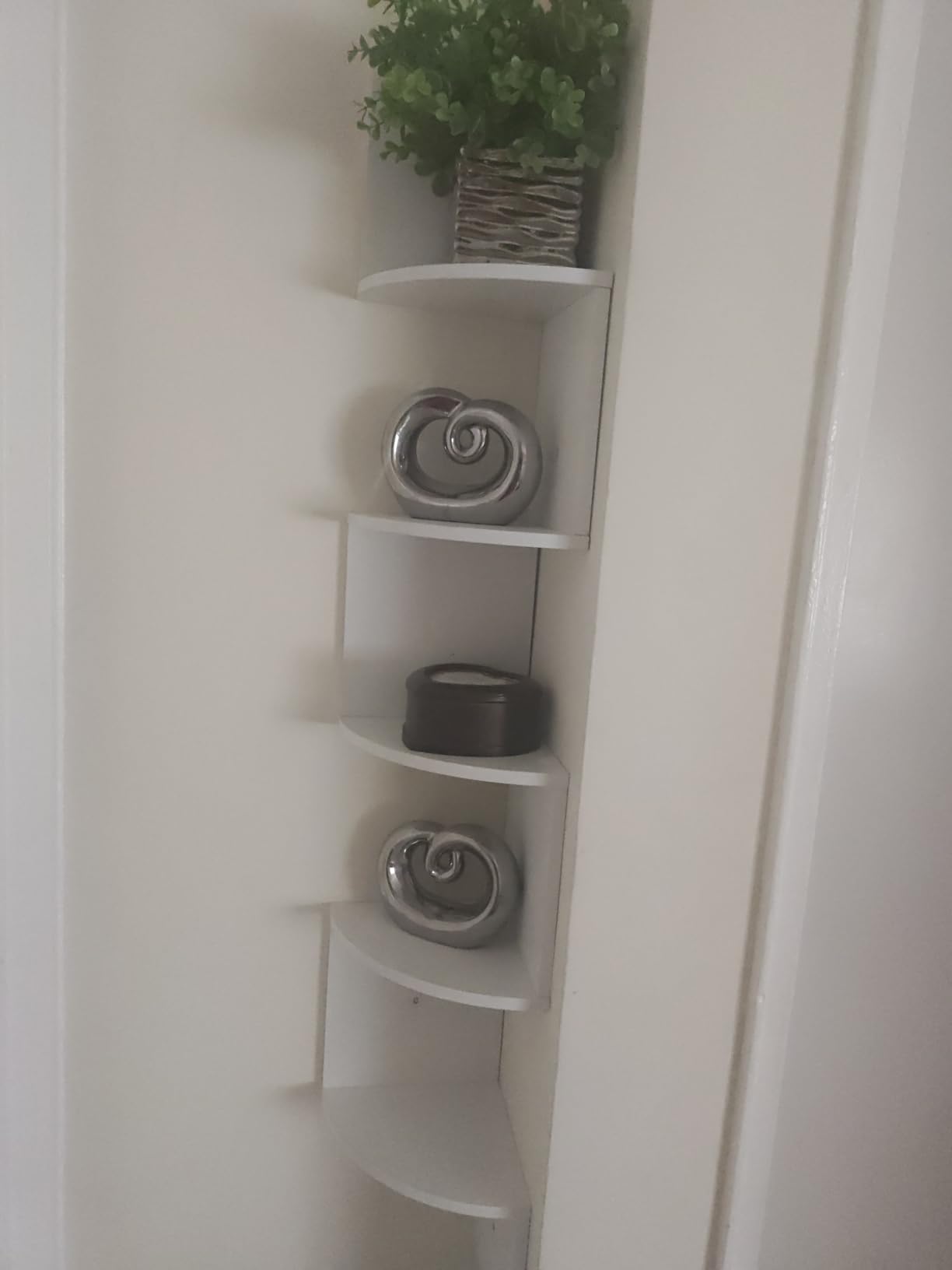 VASAGLE CUSTOS Collection - Corner Shelf Wall Mount, 5-Tier Floating Corner Bookshelf, Plant Shelf for Bedroom, Living Room, Bathroom, Home Office, Black ULBC072B01 customer photo 2