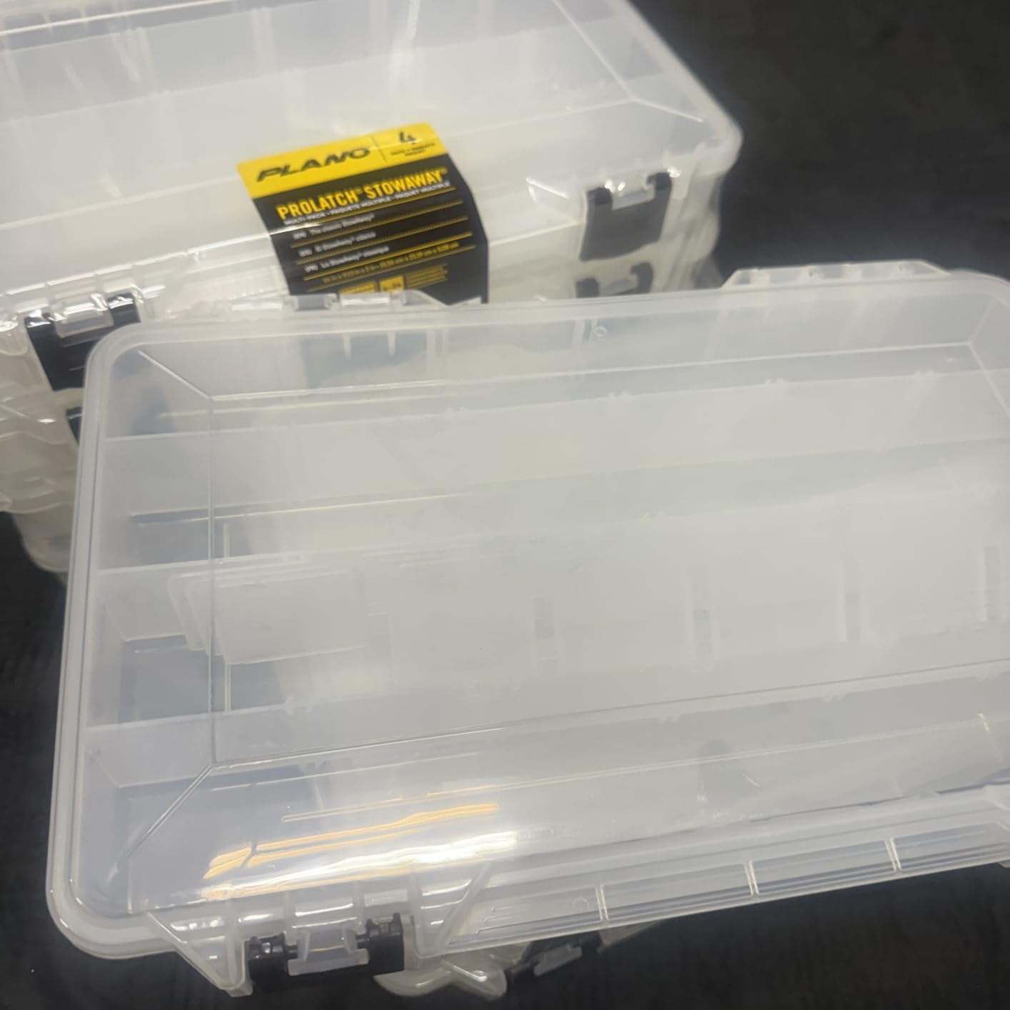 Plano ProLatch 3700 StowAway 4-Pack, Clear and Black, ProLatch Locking System, Transparent Design to Quickly Identify Contents, Fits 3700 Series Tackle Bags customer photo 2