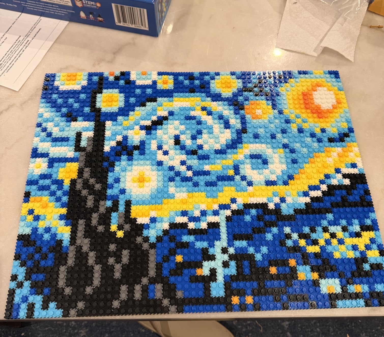Pix Brix Pixel Art Puzzle Bricks The Great Wave Off Kanagawa, 4,187 Pieces | Pixel Puzzle, Patented Colorful Building Bricks to Recreate This Famous Print, Create Builds Without Water, Iron or Glue customer photo 2