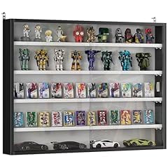 HOMCOM 5-Tier Display Cabinet, Glass Door Cabinet with Adjustable Shelves, Wall-Mounted Display Case for Playroom, Bedroom, White customer photo 2