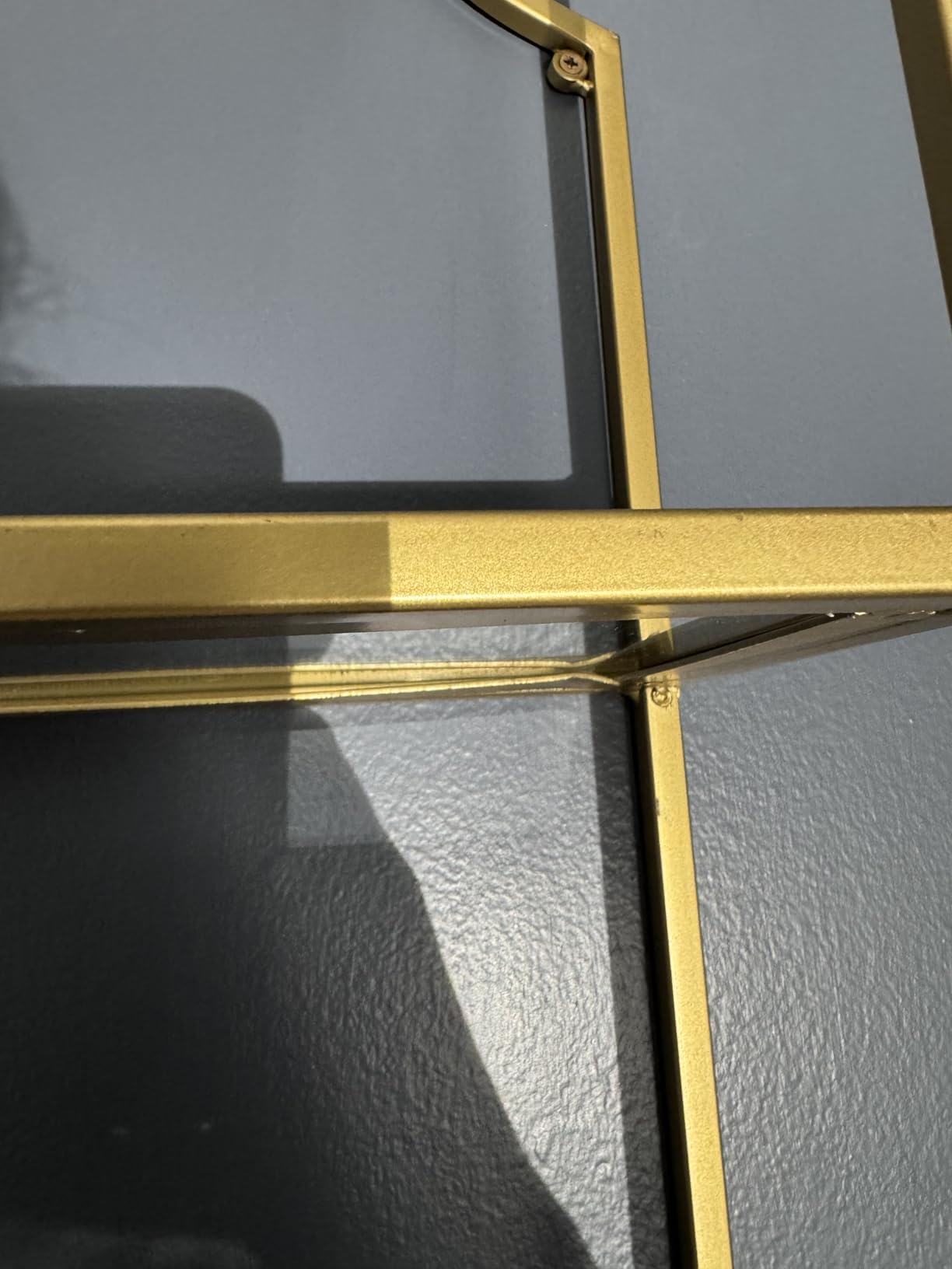 Kate and Laurel Ciel Glam Geometric Wall Shelf, 18 x 24, Gold, Decorative Shelves for Storage and Display customer photo 2