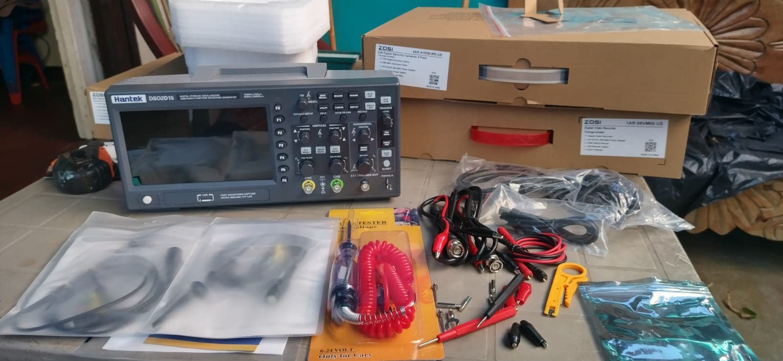 Hantek DSO2D15 Digital Storage Lab Oscilloscopes 150MHz Bandwidth 2CH | 1GSa/s 8M Memory Depth with 1CH Waveform Generator with High Voltage Probe customer photo 2