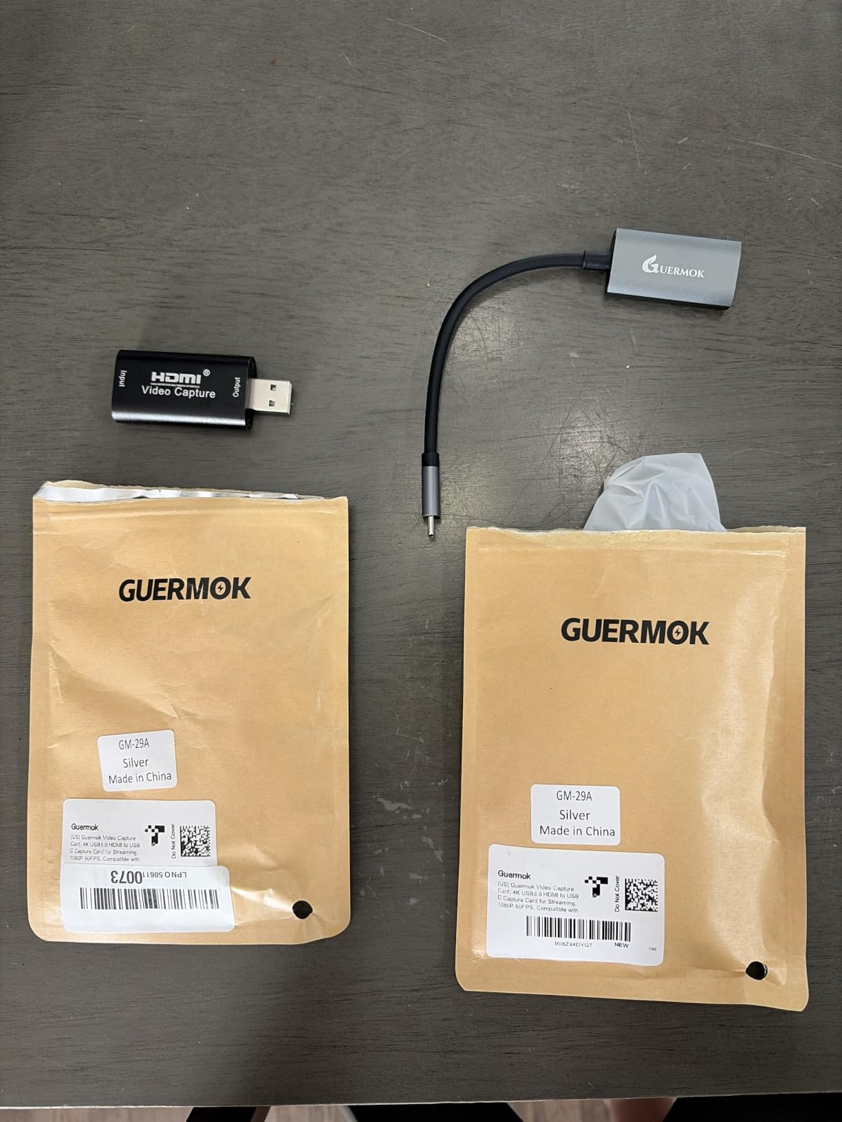 Guermok Video Capture Card, 4K USB3.0 HDMI to USB C, 1080P 60FPS & 2K 30FPS, Capture Card for Streaming, Compatible with iPad Mac OS Windows, Quest 3, OBS, PS5/4, Switch2/1, Xbox, Camera (Silver) customer photo 1