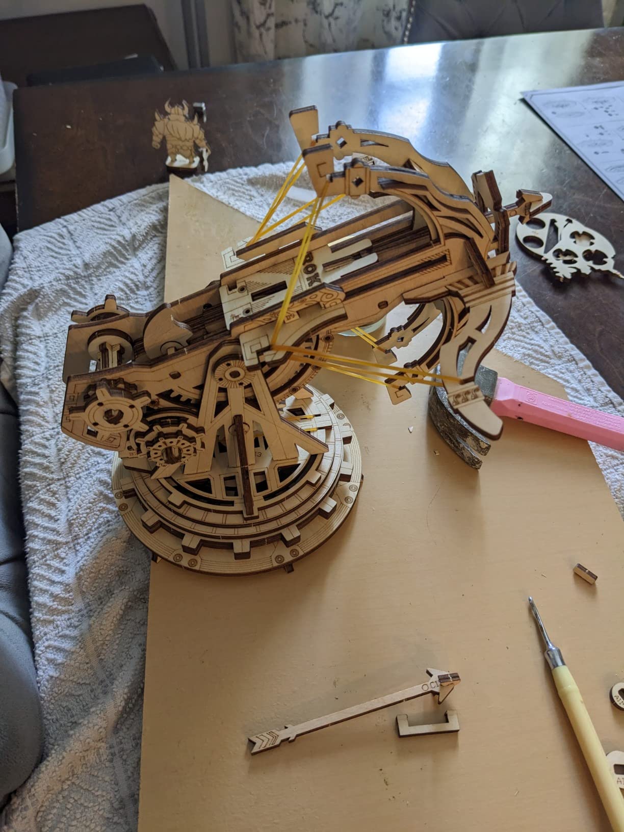 Rowood 3D Wooden Puzzles Catapult Kit for Adults, DIY Catapult Mechanical Wooden Model Kits Toys to Build for Adult, Cool Birthday Gift Choice customer photo 1