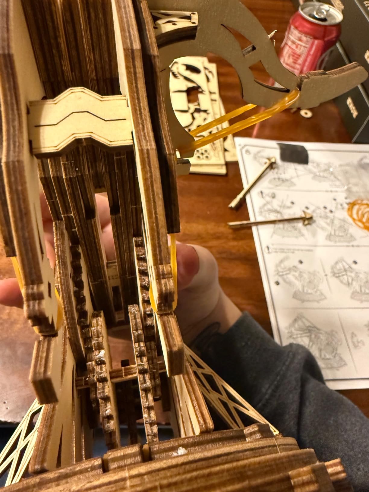 Rowood 3D Wooden Puzzles Catapult Kit for Adults, DIY Catapult Mechanical Wooden Model Kits Toys to Build for Adult, Cool Birthday Gift Choice customer photo 2