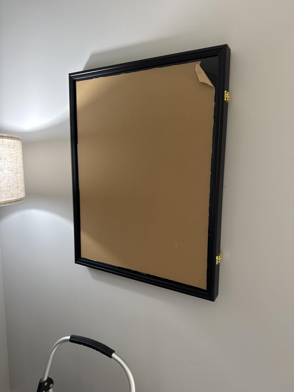 35 Graded Sports Card wall-Mounted Display case for Shows, Black | Matte black wooden frame, UV anti-yellow acrylic panel, lockable design, shockproof foam packaging, for vendor card customer photo 2