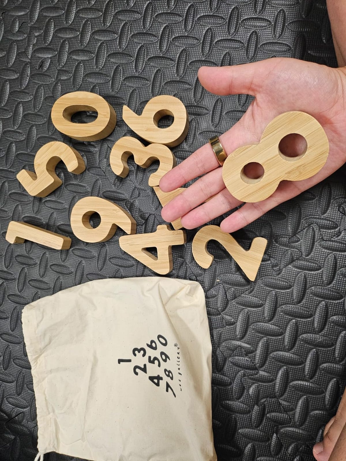 Wee Gallery Wooden Alphabet Blocks, Bamboo Letter Blocks, 26 Large Letters customer photo 1