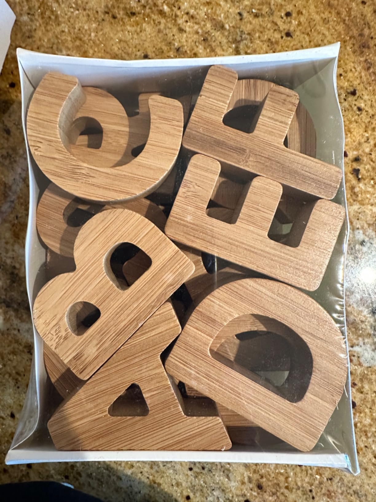 Wee Gallery Wooden Alphabet Blocks, Bamboo Letter Blocks, 26 Large Letters customer photo 2