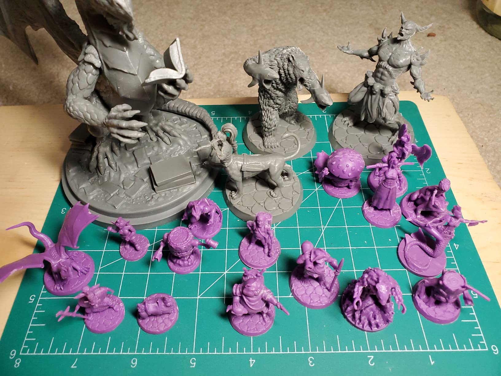 Fantasy Monsters & Bookish Dragon for DND Miniatures Unpainted Bulk 28mm-32mm customer photo 2