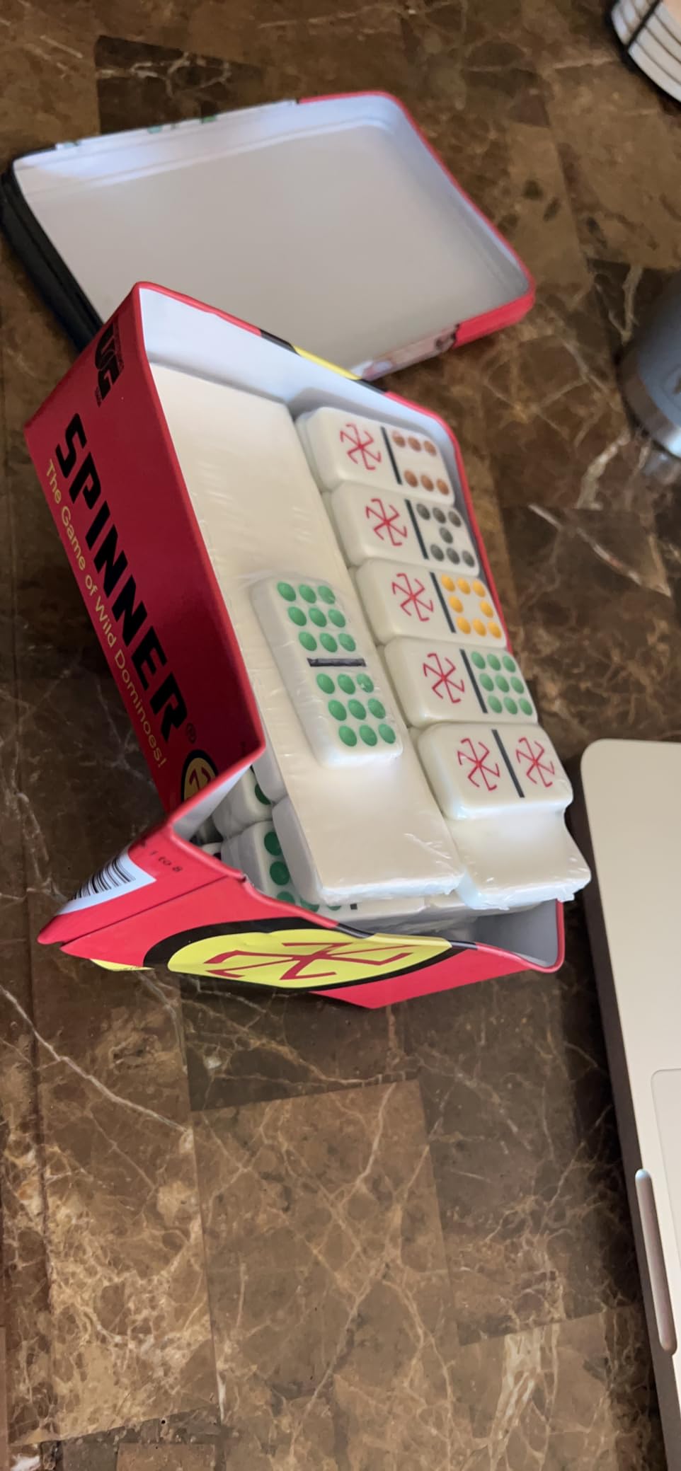Front Porch Classics Spinner Dominoes Travel Tin Family Game Set, Ages 8+ customer photo 1