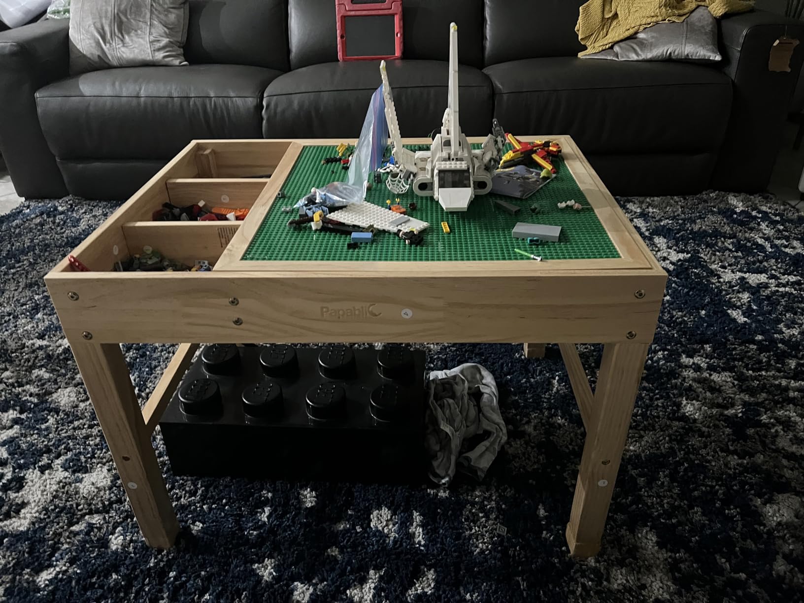 Papablic 2 in 1 Kid Activity Table with Large Storage for Older Kids | Compatible with Lego Building Block for Boys Girls Birthday Day Christmas Gift customer photo 2