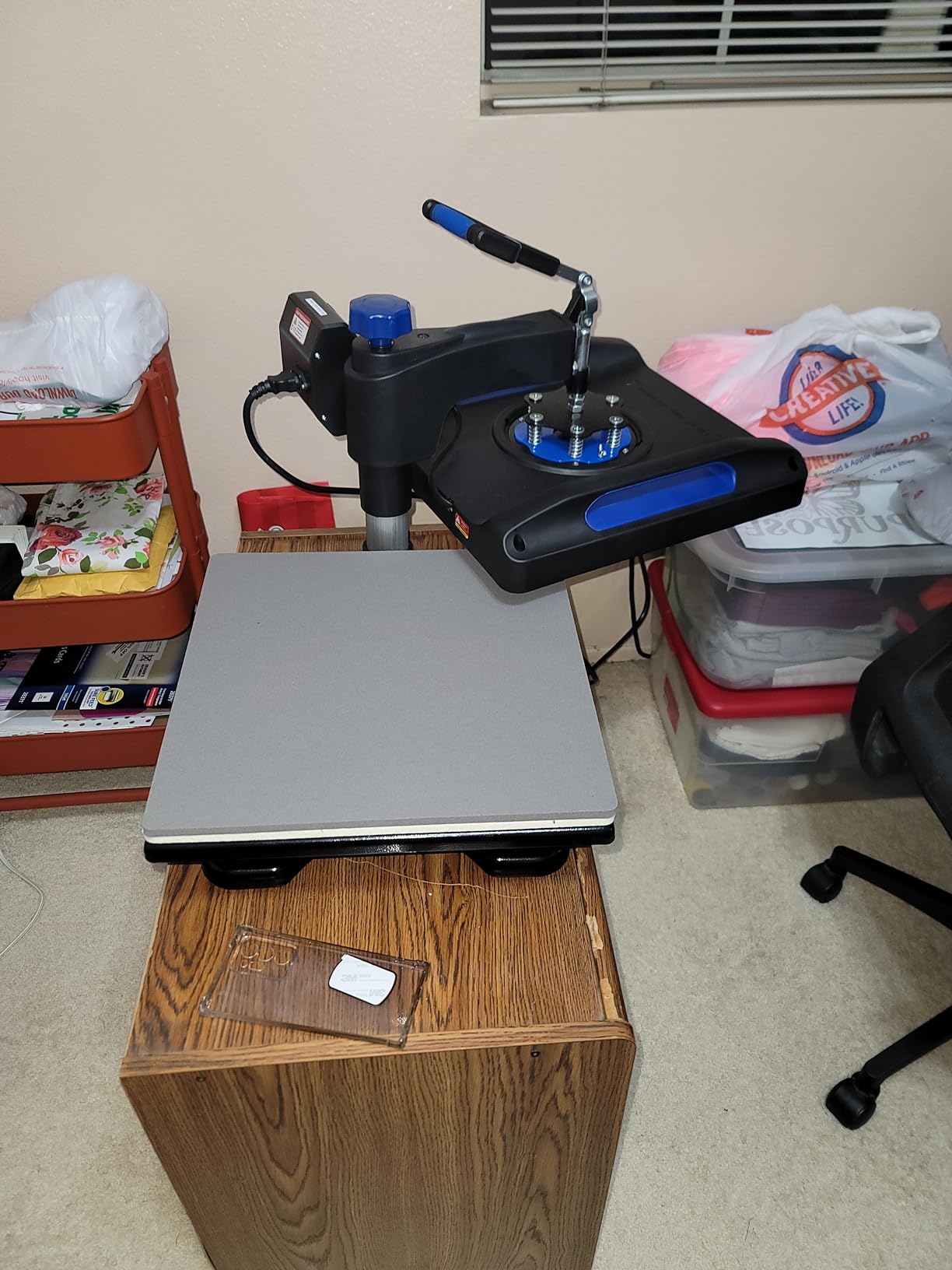 VEVOR 8 in 1 Heat Press Machine 15x15 Inch, 360° Swing Away Shirt Press Machine - Digital Professional Heat Transfer Tshirt Press Machine, Sublimation Heat Press for T Shirts Hat Cap Mug Plate Blue customer photo 1