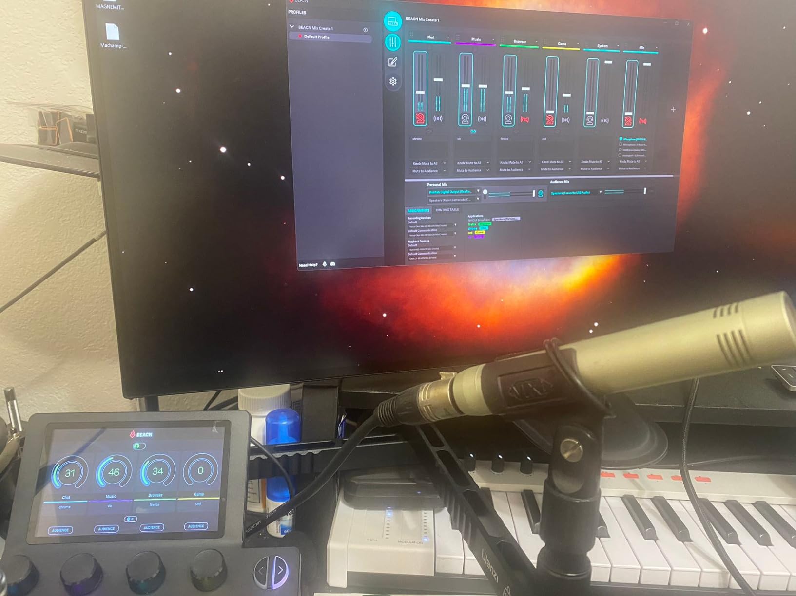 BEACN Mix Create (Dark) - USB-C Audio Mixer for PC & Mac, 5