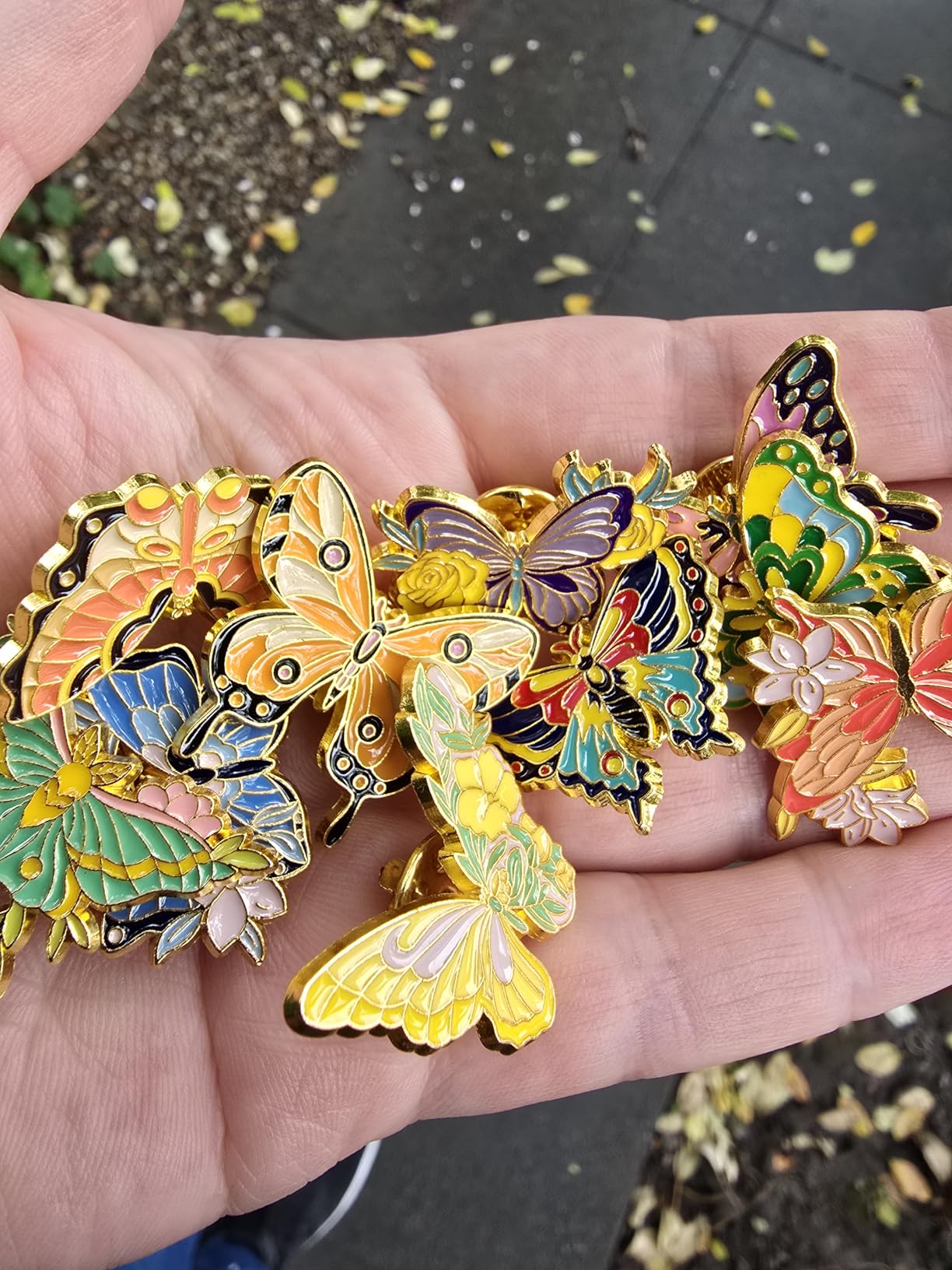 10 Pcs Butterfly Enamel Pins Set Cute Spring Badge Back to School Lapel Brooches customer photo 2