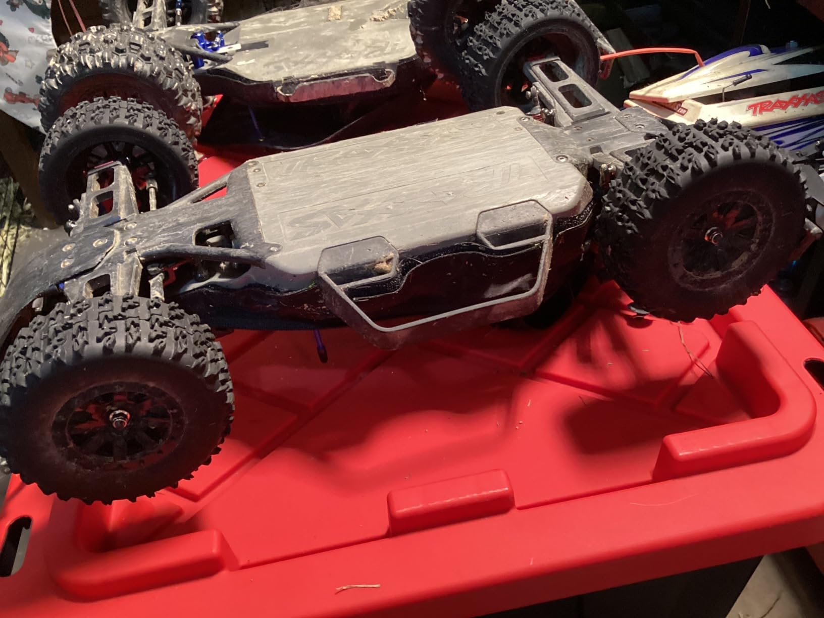Pre-Glued 1/10 RC Short Course Truck Tires and Wheels Set 12mm Hex for Traxxas Slash 4x4 BL-2S 2WD Redcat Blackout SC Losi SCT Team Associated SC10 HPI, with Foam Inserts (Type 1) customer photo 1
