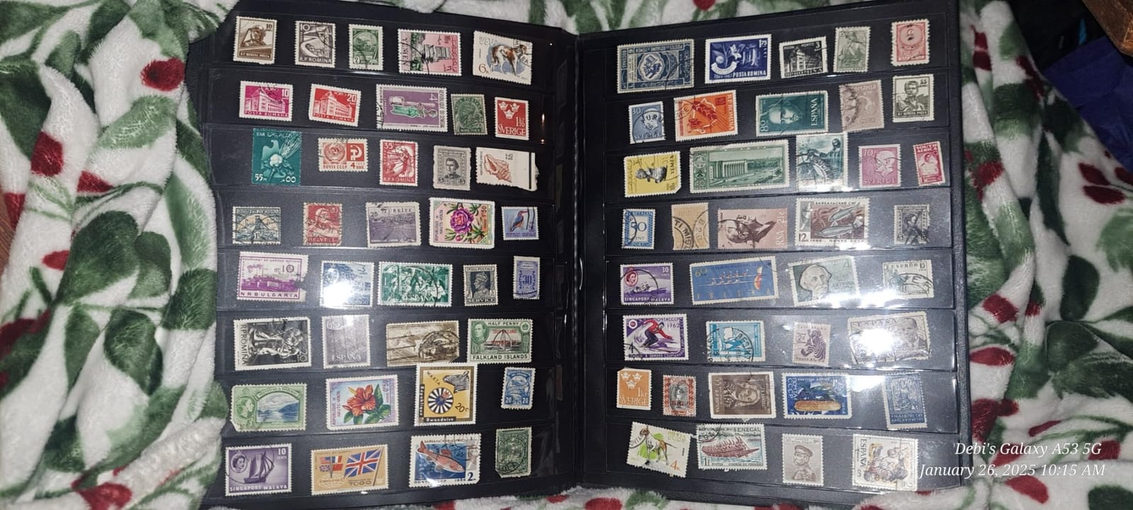 160 Pocket Stamp Album Collection 10 Sheets Double-Sided 8 Pockets/Page | Uncle Paul Stamps Collection Storage Fits Paper Money Postage Stamps Under 30mm Black Artificial Leather Cover AS0108BK customer photo 1